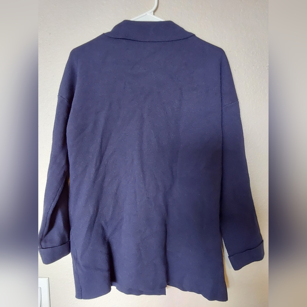 Women's size Large Navy Blue Blazer - Picture 6 of 7